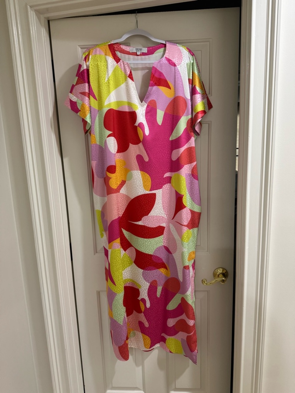 CROSBY by Mollie Burch Pink Red Multicolor Maxi Dress - Picture 2 of 2